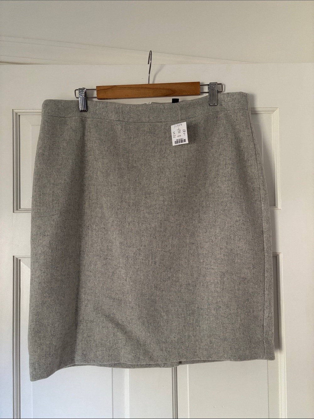 J. Crew Factory Light Gray Wool Pencil Skirt